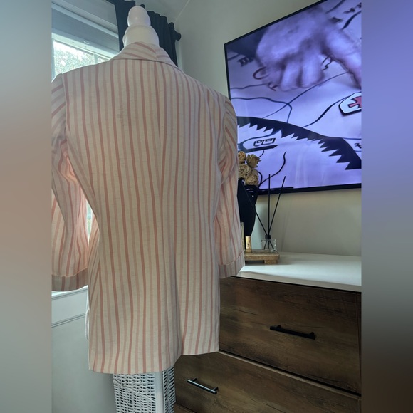 Anne Klein Pink Striped Blazer NWOT! - Picture 5 of 6